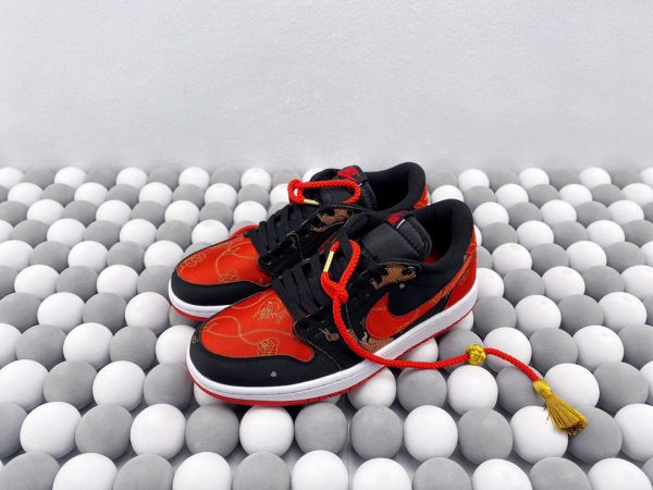 Air Jordan 1 Low AJ1 Black Red Gold CNY